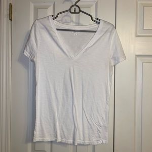 White V-Neck